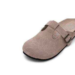 CLASSIQUE T-STRAP SUEDE MULE